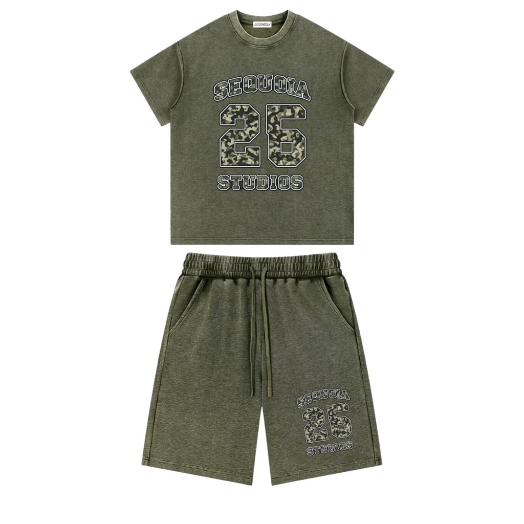 Sequoia 26 camo shorts set-green *PRE-ORDER*