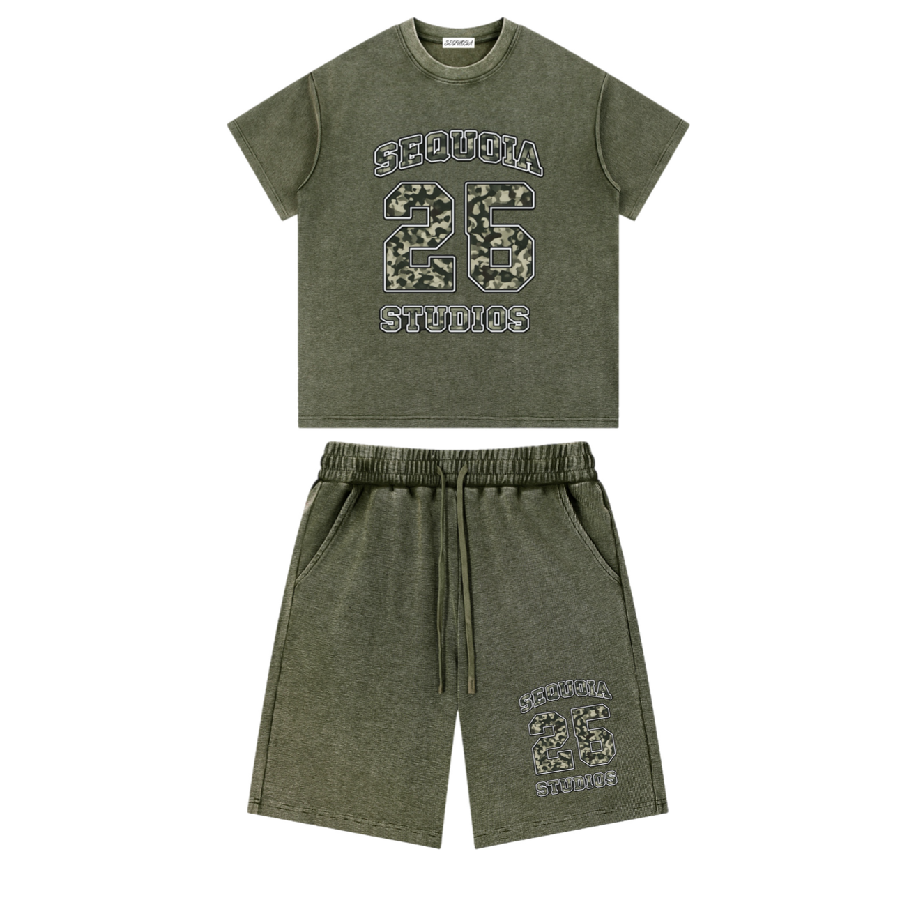 Sequoia 26 camo shorts set-green *PRE-ORDER*