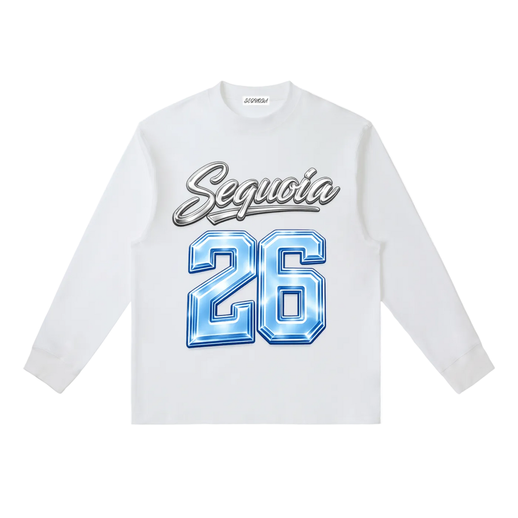 Sequoia 26 longsleeve-white/silver/baby blue *PRE-ORDER*