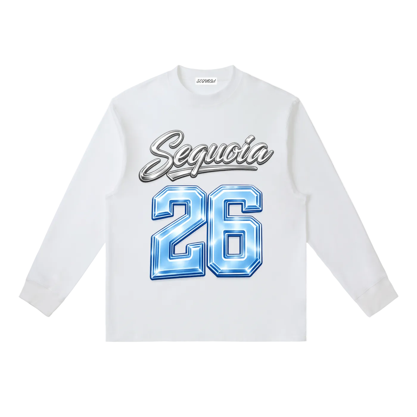Sequoia 26 longsleeve-white/silver/baby blue *PRE-ORDER*