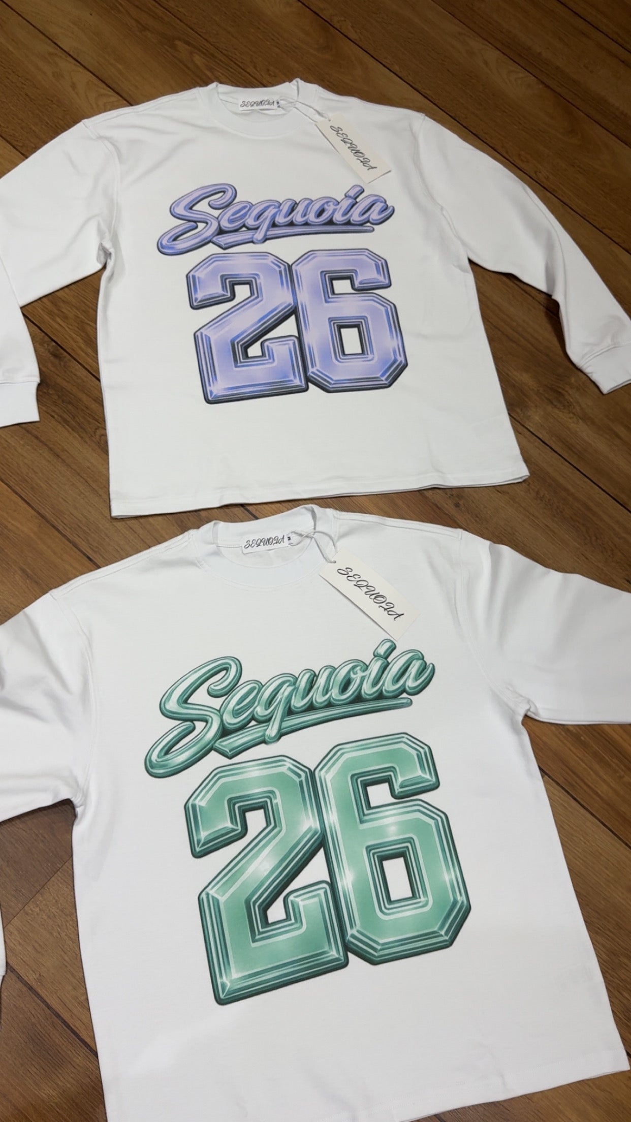 Sequoia 26 longsleeve-white/turquoise *PRE-ORDER*