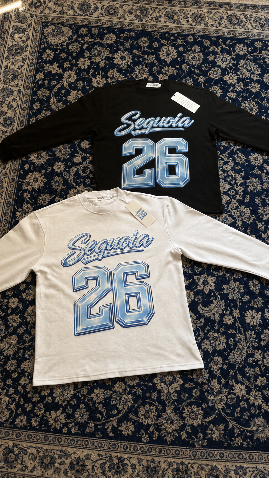 Sequoia 26 longsleeve-white/baby blue *PRE-ORDER*