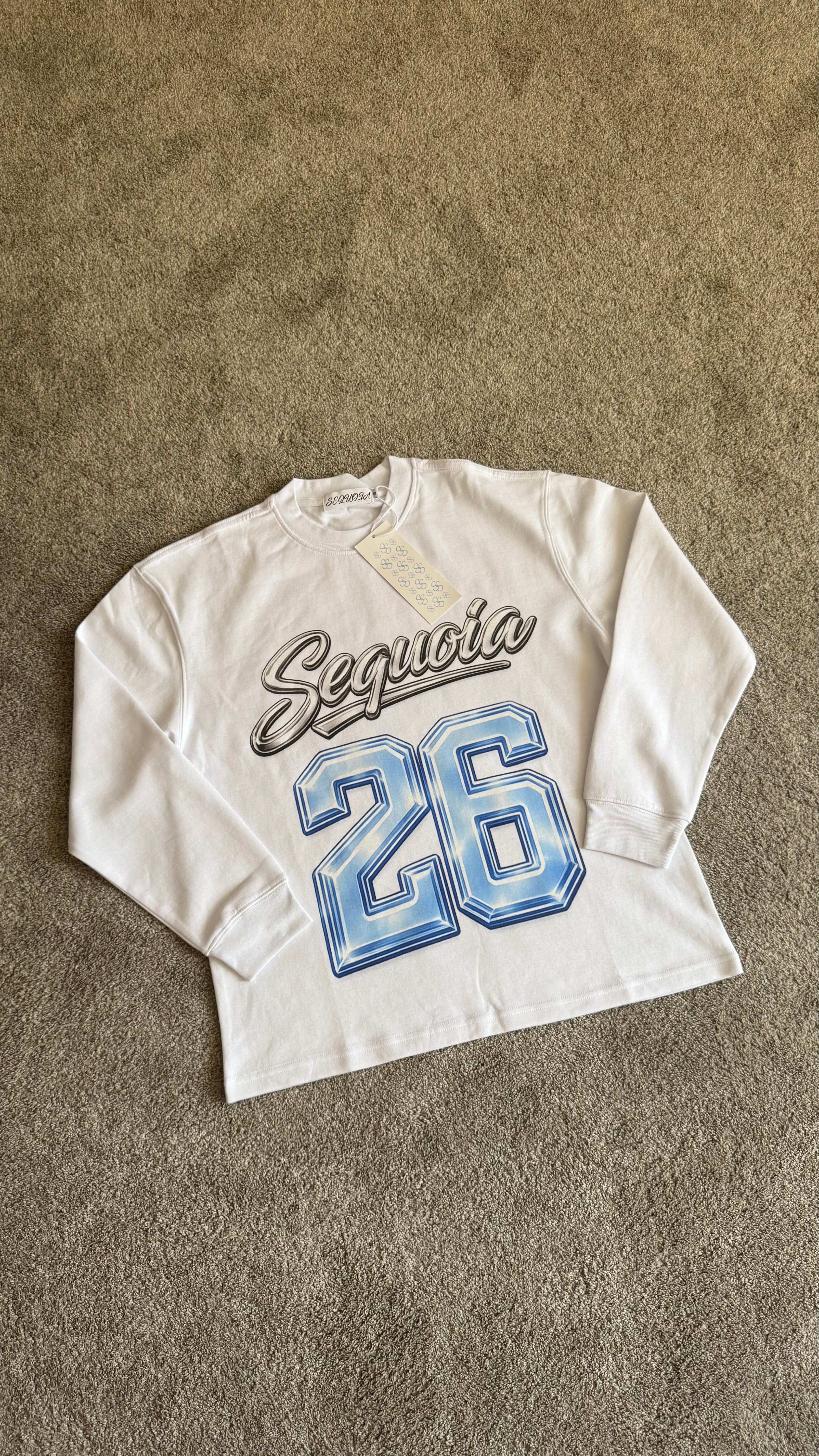 Sequoia 26 longsleeve-white/silver/baby blue *PRE-ORDER*