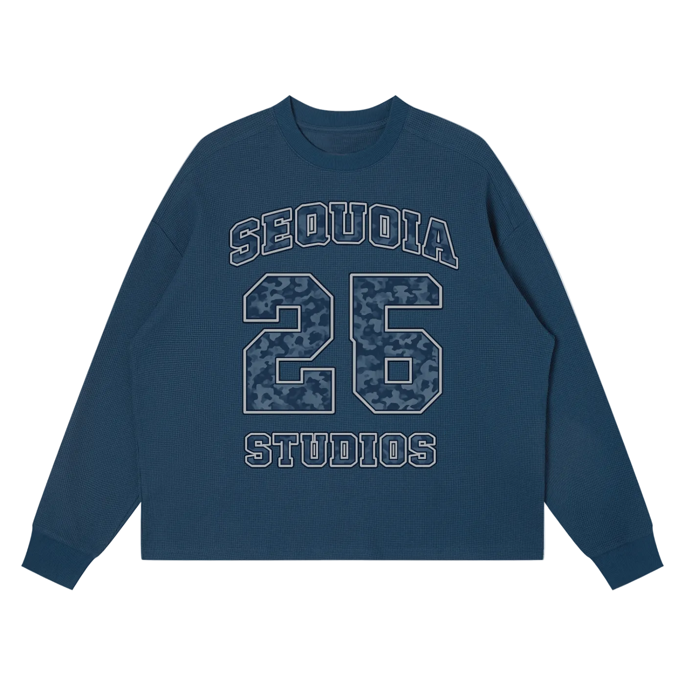 Sequoia 26 waffle knit longsleeve-navy camo *PRE-ORDER*