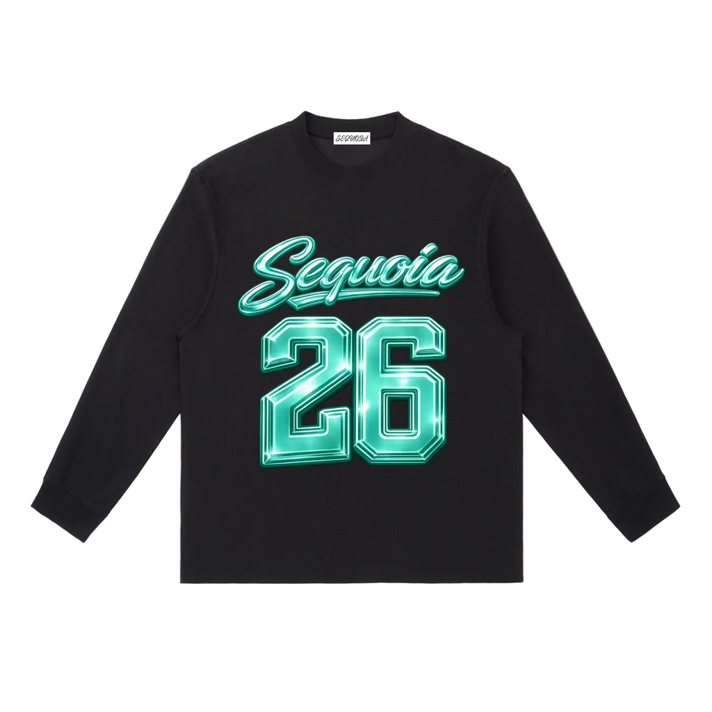 Sequoia 26 longsleeve-black/turquoise *PRE-ORDER*
