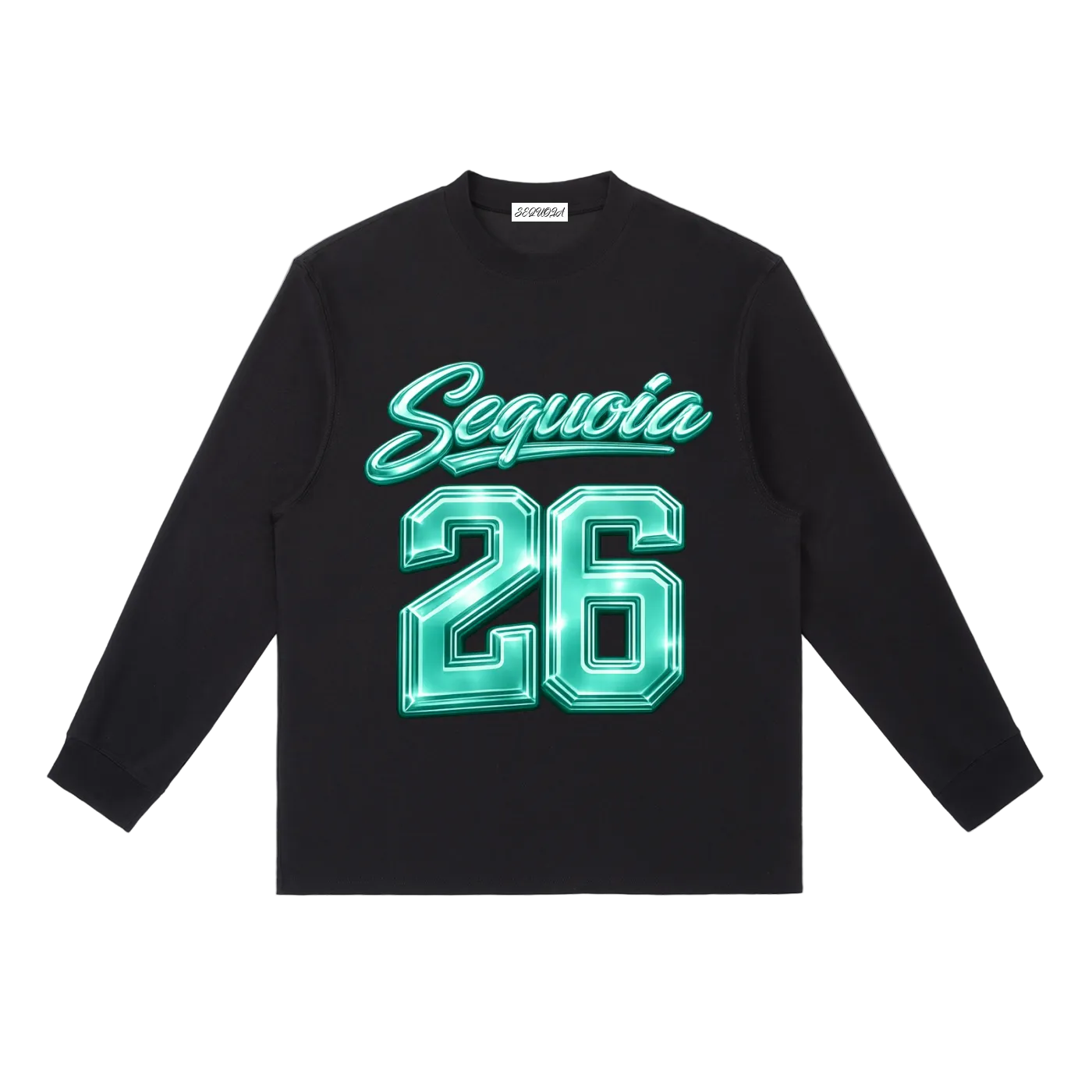 Sequoia 26 longsleeve-black/turquoise *PRE-ORDER*