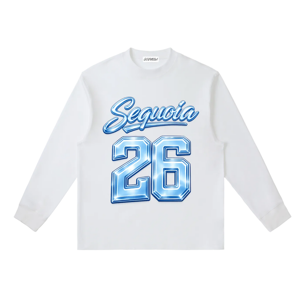 Sequoia 26 longsleeve-white/baby blue *PRE-ORDER*