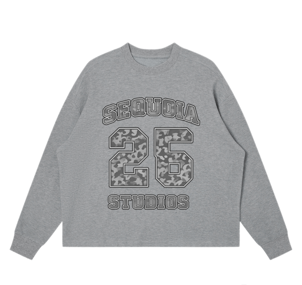 Sequoia 26 waffle knit longsleeve-grey camo *PRE-ORDER*