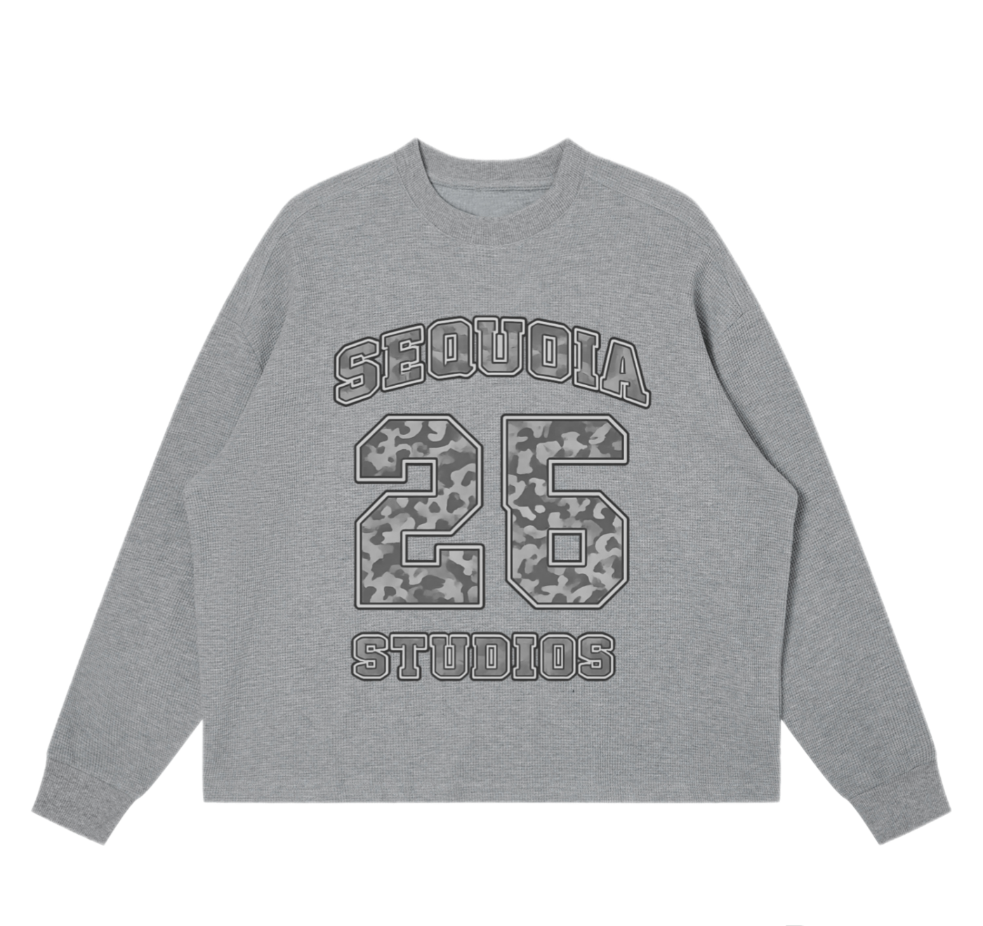 Sequoia 26 waffle knit longsleeve-grey camo *PRE-ORDER*